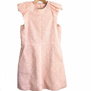 Chloe floral jacquard bubble gum pink dress